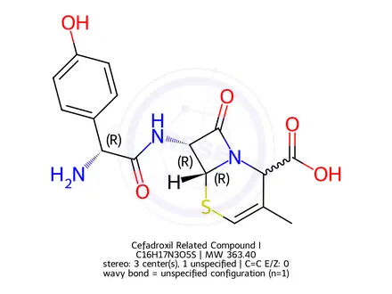 Chemical structure of Δ3-Cefadroxil isomer