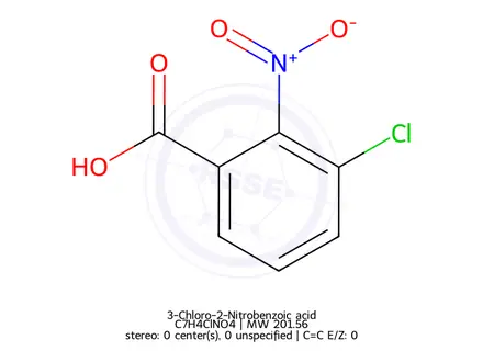 Chemical structure of 3-Chloro-2-Nitrobenzoic acid