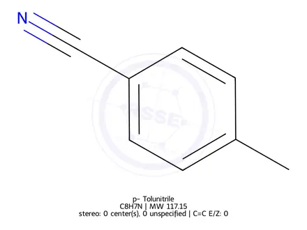 Chemical structure of p-Tolunitrile