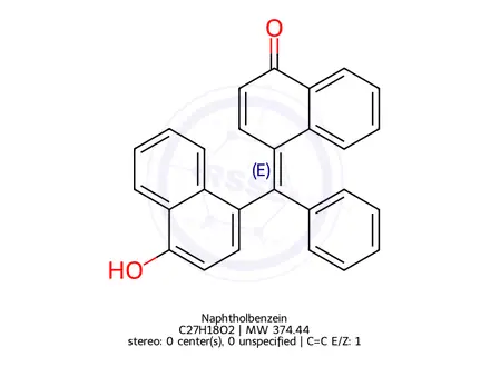 Chemical structure of α-Naphtholbenzein