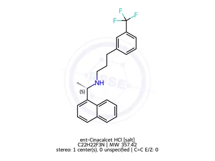 Chemical structure of (S)-Cinacalcet Hydrochloride