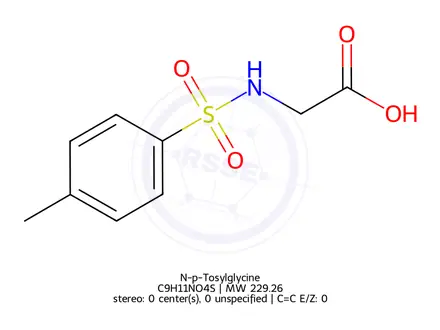 Chemical structure of N-p-Tosylglycine