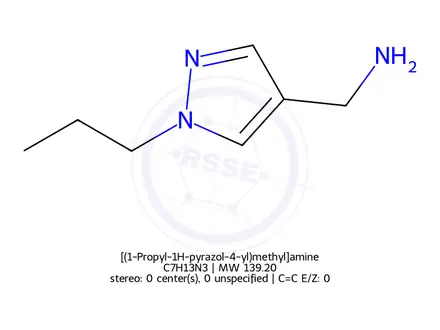 Chemical structure of [(1-Propyl-1H-pyrazol-4-yl)methyl]amine