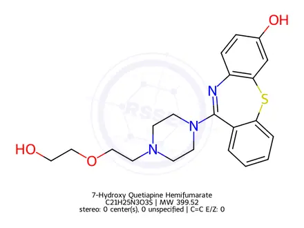 Chemical structure of 7-Hydroxy Quetiapine Hemifumarate