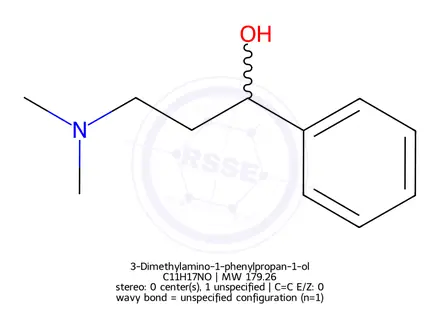 Chemical structure of 3-Dimethylamino-1-phenyl-1-propanol