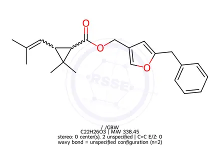 Chemical structure of Resmethrin