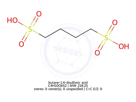 Chemical structure of butane-1,4-disulfonic acid