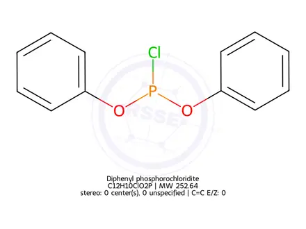 Chemical structure of Diphenyl phosphorochloridite