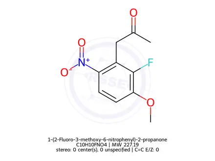 Chemical structure of 1-(2-Fluoro-3-methoxy-6-nitrophenyl)-2-propanone