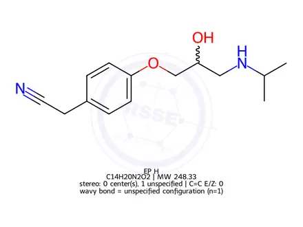 Chemical structure of Atenolol EP Impurity H