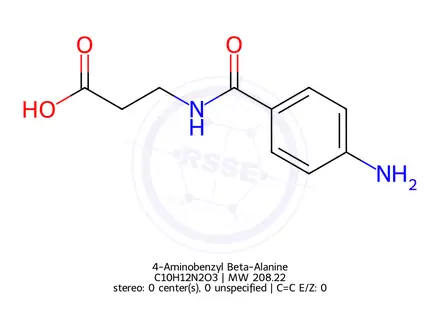Chemical structure of 4-Aminobenzyl Beta-Alanine