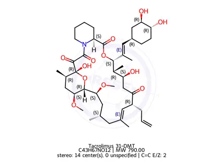 Chemical structure of Tacrolimus 31-DMT