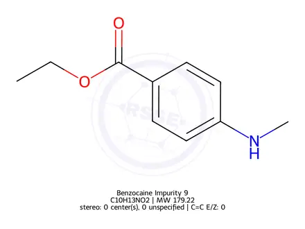 Chemical structure of 4-(Methylamino)benzoic Acid Ethyl Ester