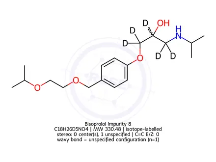 Chemical structure of Bisoprolol Impurity 8