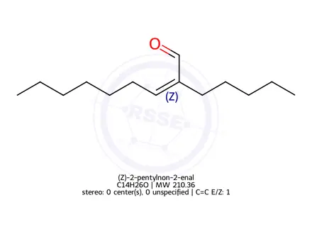 Chemical structure of (Z)-2-pentylnon-2-enal