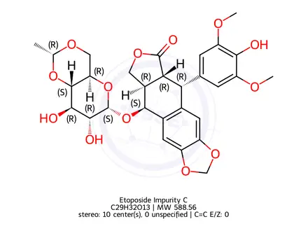 Chemical structure of Etoposide Impurity C