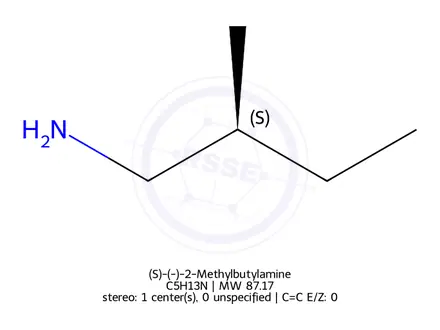 Chemical structure of (S)-(-)-2-methylbutylamine hydrochloride