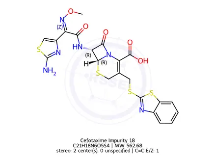 Chemical structure of Cefotaxime Impurity 18