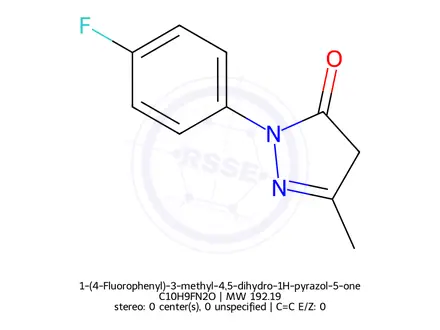 Chemical structure of 1-(4-Fluorophenyl)-3-methyl-4,5-dihydro-1H-pyrazol-5-one