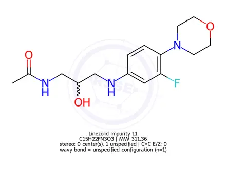Chemical structure of Linezolid Impurity 11