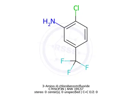 Chemical structure of 3-Amino-4-chlorobenzotrifluoride