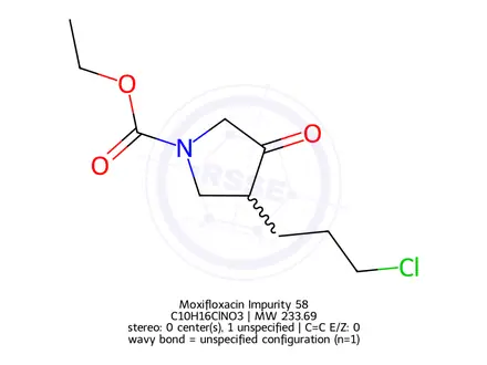 Chemical structure of Moxifloxacin Impurity 58