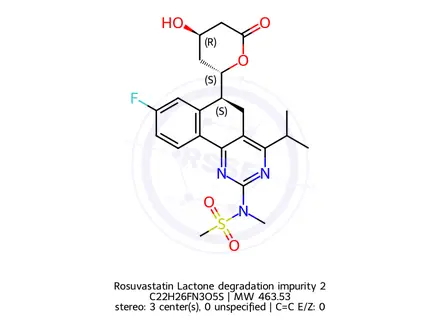 Chemical structure of Rosuvastatin Lactone degradation impurity 2