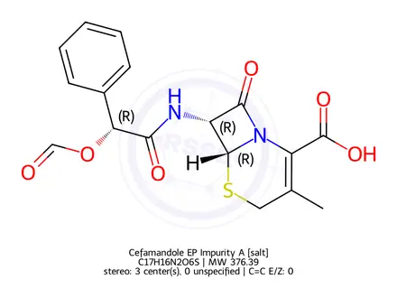 Chemical structure of Cefamandole EP Impurity A