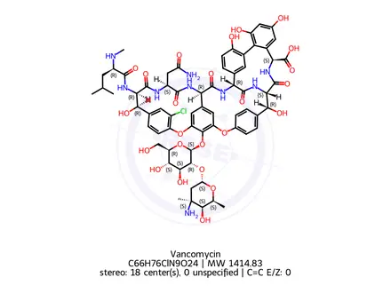 Chemical structure of Vancomycin