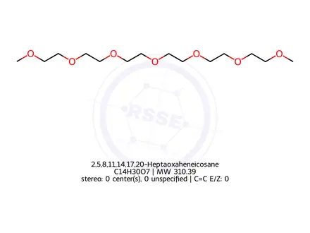 Chemical structure of 2,5,8,11,14,17,20-Heptaoxaheneicosane