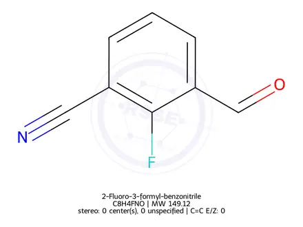Chemical structure of 2-Fluoro-3-formyl-benzonitrile