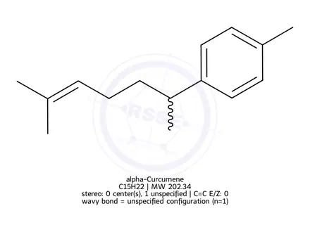 Chemical structure of alpha-Curcumene