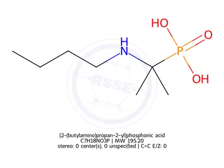 Chemical structure of (2-(butylamino)propan-2-yl)phosphonic acid