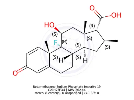 Chemical structure of Betamethasone Sodium Phosphate Impurity 19