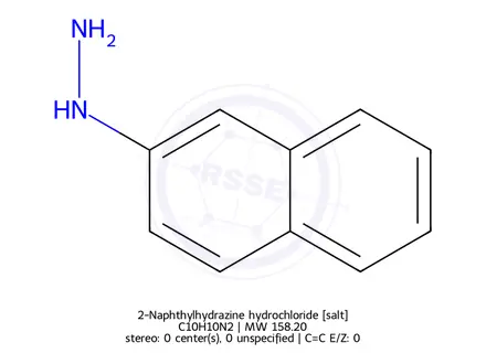 Chemical structure of 2-Naphthylhydrazine hydrochloride