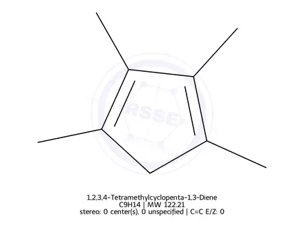 Chemical structure of 1,2,3,4-Tetramethylcyclopenta-1,3-Diene