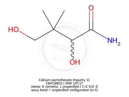 Chemical structure of Calcium pantothenate Impurity 11