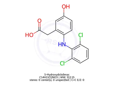 Chemical structure of 5-Hydroxydiclofenac