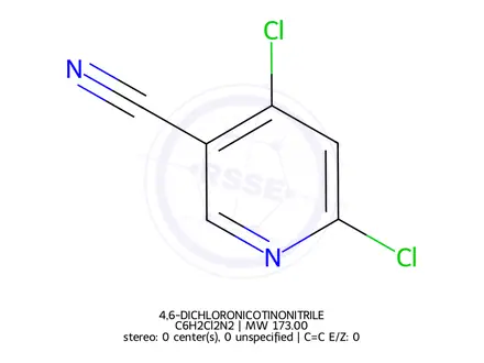 Chemical structure of 4,6-DICHLORONICOTINONITRILE