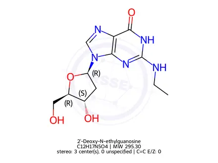Chemical structure of 2'-Deoxy-N-ethylguanosine