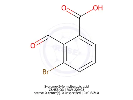 Chemical structure of 3-bromo-2-formylbenzoic acid