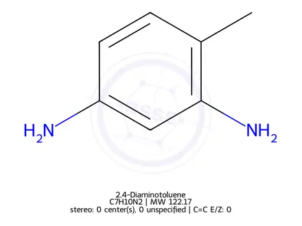 Chemical structure of 2,4-Diaminotoluene