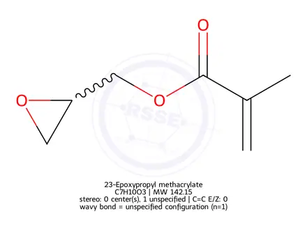 Chemical structure of 23-Epoxypropyl methacrylate