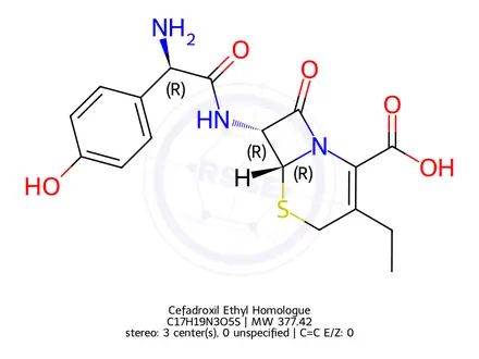 Chemical structure of Cefadroxil Ethyl Homologue