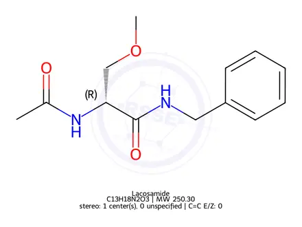 Chemical structure of Lacosamide