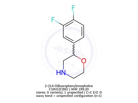 Chemical structure of 2-(3,4-Difluorophenyl)morpholine