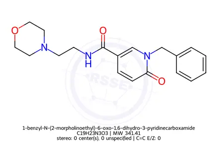 Chemical structure of 1-benzyl-N-(2-morpholinoethyl)-6-oxo-1,6-dihydro-3-pyridinecarboxamide