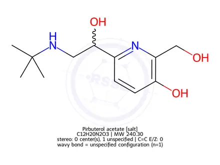 Chemical structure of Pirbuterol acetate
