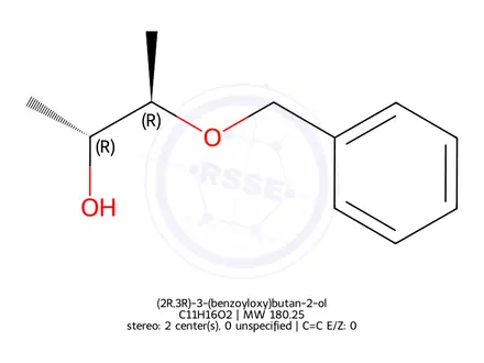 Chemical structure of (2R,3R)-3-(benzoyloxy)butan-2-ol
