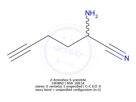 Chemical structure of 2-Aminohex-5-ynenitrile